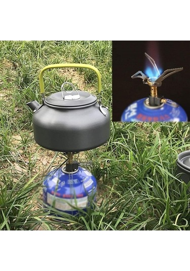 Prestigegoods Mini Açık Hava Katlanır Gaz Ocağı, Paslanmaz Çelik, 3000w, Taşınabilir Piknik Fırını, Gümüş Renk, 50g Ağırlık, Yaklaşık 8,5x6,9cm Boyut, Saklama Çantası İle Gönderilir Gümüş