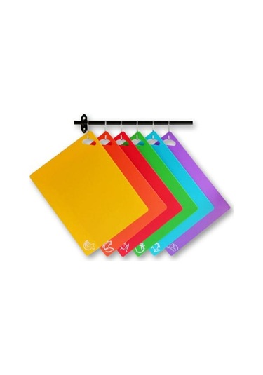 Yeşil Kaymaz Bpa İçermeyen Kesme Tahtası Esnek Katlanabilir Kesme Mat Asılı Delik Tasarımı Et Sebze İnce Doğrama Tahtası