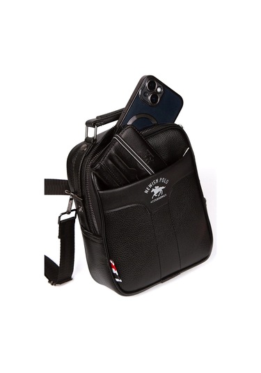 Newish Polo Çapraz El Ve Omuz Askılı Postacı Çanta-siyah Siyah