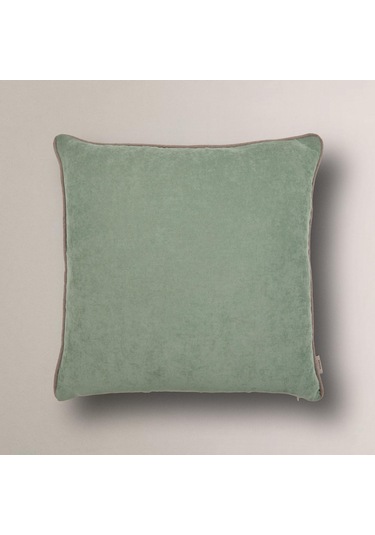 Efe Biye Detaylı Düz Kırlent Kılıfı Su Yeşili