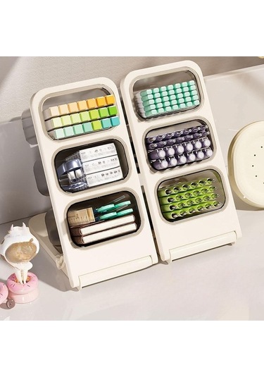 Pazly Suntek Kalem Tutucu - Basit & İdeal Hediye, Kırtasiye Rafı Fincan Beyaz Beyaz