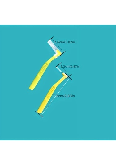 Willowhaven 10 Adet L Şekilli Diş Arası Fırçası - Sarı Paket Oral Temizlik Ve Leke Çıkarıcı
