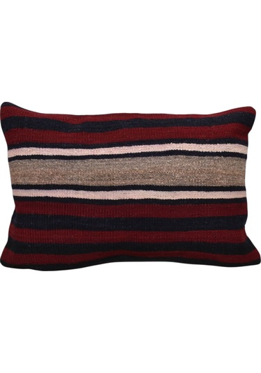 Zehra Abla Halı Yeni El Dokuma Dekoratif Kilim Kırlent Yastık Kılıfı 6699 Çok Renkli