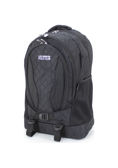 Gezi Seyahat Yürüyüş Kamp Spor Sırt Çantası 17.3 Inç Fileli Yan Cep Siyah