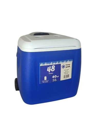 Freeze Peak Eco Cool 40qt 38 Litre Tekerlekli Buzluk - Mavi Mavi