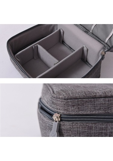 Willowhaven 24.5x18.5x10cm Büyük Boy Dijital Çantası Rh917 Polyester Bölmeli Serbest Ayarlanabilir Seyahat Ev İçin Gri Renk
