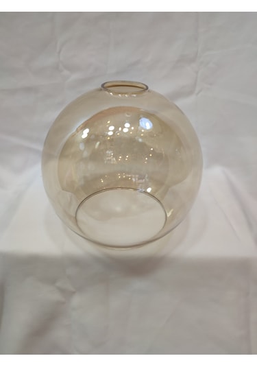 Avize Camı.küre,bal Renkte, E.27 .çap:13,50cm.açık Ağızlı Bal Rengi