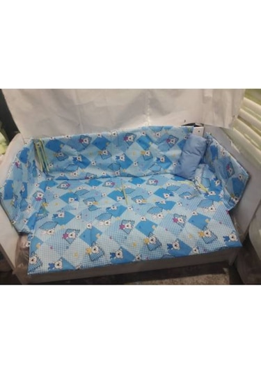 Hugoy 60X120 Bebek Uyku Seti 60x120 Eko Mavi