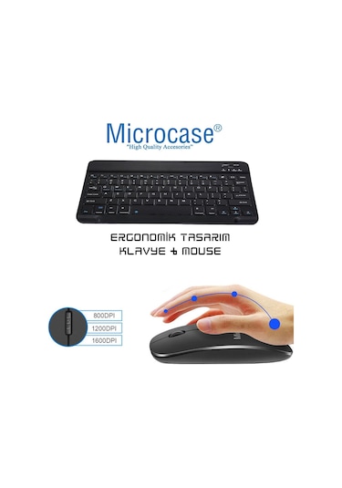 Xiaomi Uyumlu Pad 6-6 Pro 11'' İçin Çanta+bt Klavye+mouse+stand Al8112