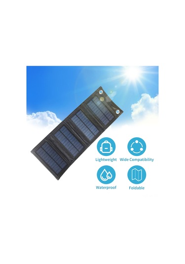 6w 5v Katlanabilir Güneş Şarj Cihazı Usb Portlu Taşınabilir Güneş Paneli Su Geçirmez Kompakt Güneş Enerjisi Telefon Şarj Cihazı Tablet Dizüstü Bilgisayar Cep Telefonları Kamp Dağ Yürüyüşü Seyahat İçin