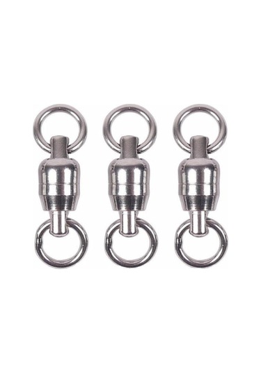 Muqzı Spor Aksesuarı 3 Adet Paslanmaz Çelik Çift Rulman Fırdöndüler Tuzlu Su Olta Takımı Konektörü 6