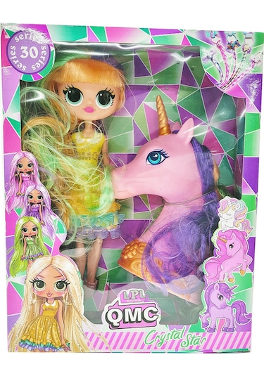 Kıristal Star Unicorn At Ve Lol Oyuncak Et Bebek