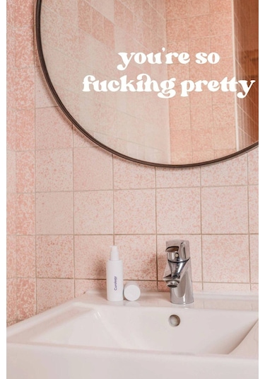 Ayna Dekorasyon Sticker - You're So Pretty - - 30x9 Cm