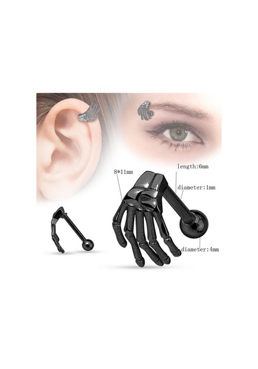 Altın Paslanmaz Çelik 3 Renk Delici Kaş Tragus Burun Meme Halkası Bar Dudaklar Pirsingler