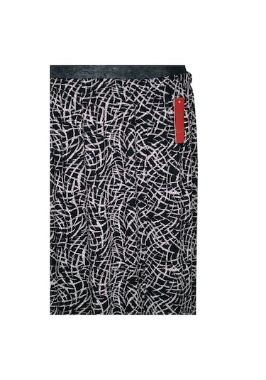 Hesna Kadın Ecem Büyük Beden 8 Parça Lastikli Siyah Etek D23 Siyah