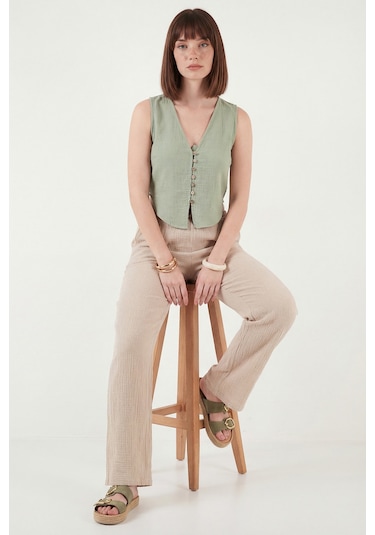 Lela Bayan Yelek 5866661 Olive