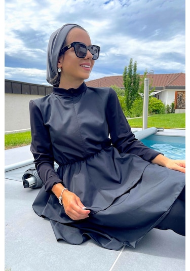 Kahijab Prenses Tesettür Mayo - Siyah