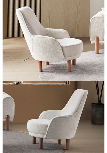 Armoni Berjer Krem Tekli Koltuk Krem