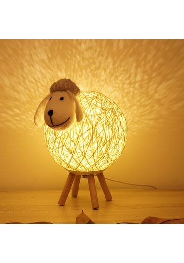 Teltree Koyu Gri Kuzu Kafa Usb Şarjlı 3w Led Gece Lambası - Uzaktan Kumanda 10 Parlaklık Seviyesi Ve Zamanlayıcı Fonksiyonu Orta Boy Gri