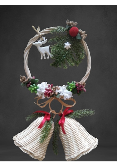 Bambu Noel Temalı Kapı Çelengi