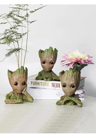Maks Store Groot Marvel Saksı, Çiçekler İçin Vazo Ve Saksı, Düzenleyici 151379869 Yeşil