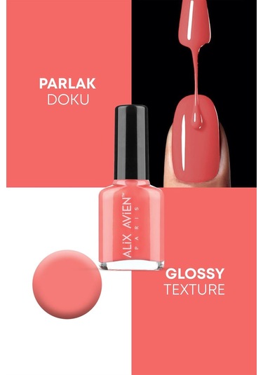 Alix Avien Mercan Rengi 65 Yüksek Pigmentli Uzun Süreli Kalıcılık Hızlı Kuruma Nail Lacquer 65