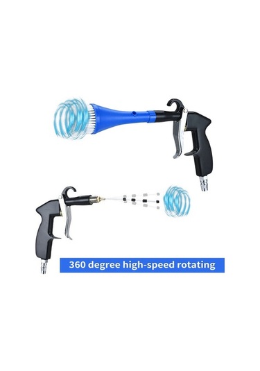 Createtech Ve Üflemeli Toz Temizleme Temizleme Nozullu, Mavi Kıl İçin Hava Geeroyoo Fırçası Döner Derece Araç 360 - Zg Mavi