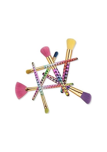 7 Makyaj Fırçası Denizkızı Gökkuşağı - Makyaj Fırçaları Tek Boynuzlu At Çok Renkli