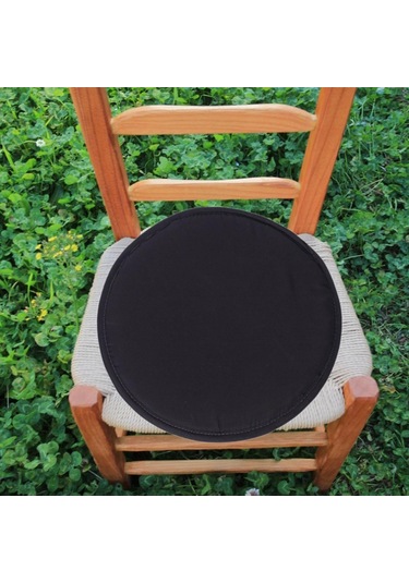 Suntek Yuvarlak Sandalye Koltuk Yastık Mutfak Zemin Koyu-gri Koyu Gri