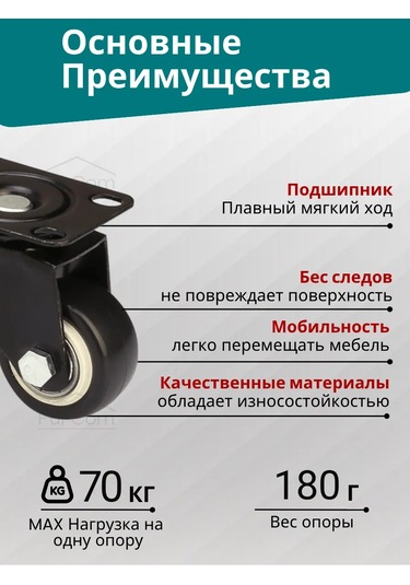 Furcom Mobilya Tekerleği D40 Mm Döner 4 Adet 142363582 Diğer