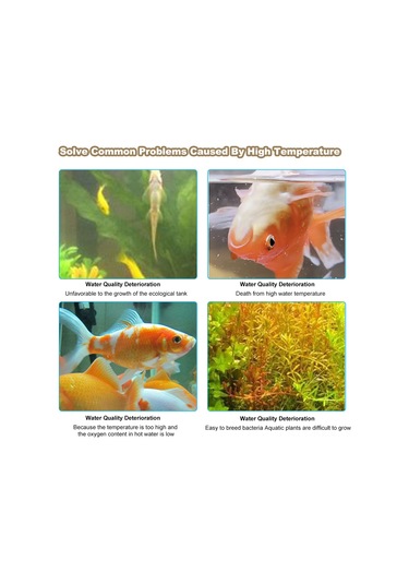 Kosona Usb Akvaryum Soğutma Fanı, 20l Altı Küçük Tanklar İçin, Hız Ayarlanabilir, Beyaz, 5v Dc, 3.8w Soğutucu