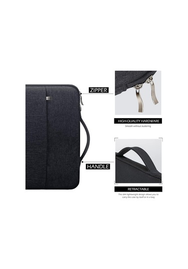 13 İnç Dizüstü Bilgisayar Çantası Su Geçirmez Yumuşak Evrak Çantası Koruma Macbook Air 13 M2 M1 A2681 A2337 A2179 2018-2022 /macbook Pro 13 M2 M1 A2338 Siyah Diğer