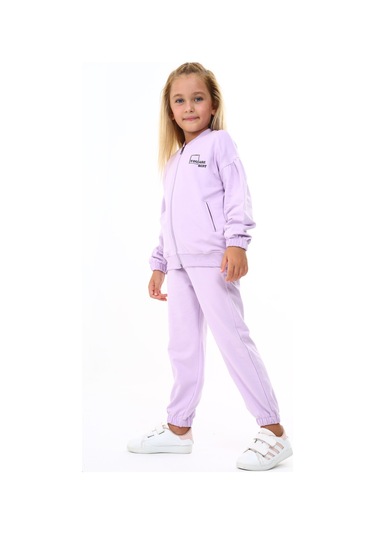 Toontoy Kız Çocuk You Are Best Yazılı Baskılı Eşofman Takım Lila