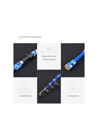 Mufunye Profesyonel Cam Elyaf Malzemeli, Taşınabilir Ve Katlanabilir Tasarıma Sahip, Seramik Kılavuz Halkalı Olta Çubuğu