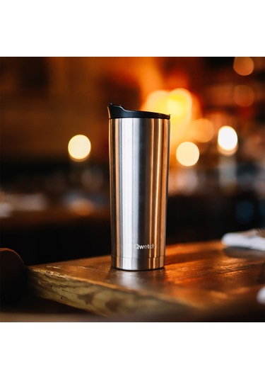 Qwetch QM6000 Isı Yalıtımlı 470 ML Termos Mug - Metalik
