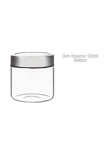 Perotti Cassetto 7'li Metal Şeffaf Kapak Cam Kavanoz & Baharat Seti