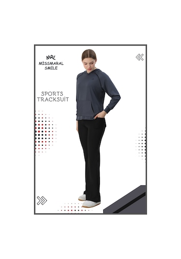 Kadın Spor Eşofman Takım İspanyol Paça Çift Cepli Alt &kapüşonlu Kanguru Cepli Üst Antrasit 3053 Antrasit Kadın Spor Eşofman Takım İspanyol Paça Çift Cepli Alt &kapüşonlu Kanguru Cepli Üst Antrasit 3053 Antrasit