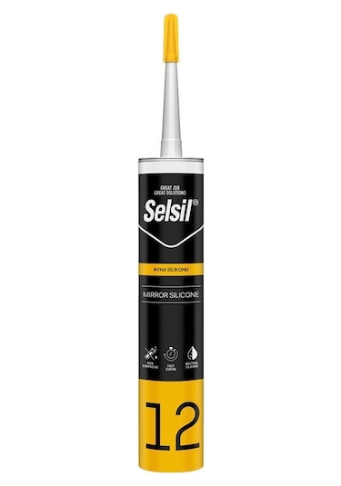 Selsil 12 Ayna Silikonu Şeffaf 280 Ml Şeffaf Şeffaf