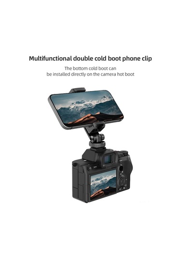 Kangvka Plastik Telefon Tutucu 360 Derece Döner 2 Soğuk Ayaklı 60-90mm Genişlik Siyah