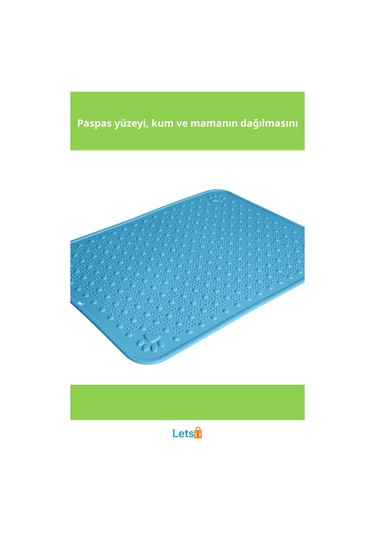 Kaymaz Dayanıklı Pvc Tuvalet Önü Paspası 52x42 Cm