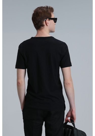 Lufian Junya Erkek Basic Tisört Siyah Siyah 111020203100100 111020203100100 Siyah