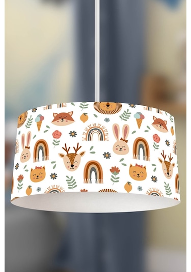 Gökkuşağı Ve Hayvanlar Çocuk Odası Sarkıt Avize