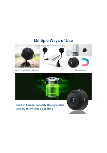 Suofeng Ev İzleme Kamerası Mini 1080p: İki Yönlü Ses, İki Yönlü Ses, Entegre Gündüz/gece Görüşü, Hareket Algılama Ve Uzak Kontrol