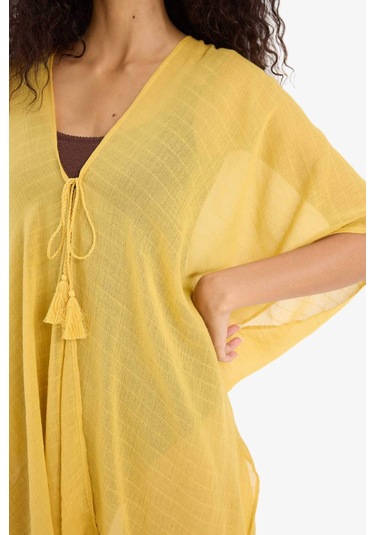 Defacto Regular Fit Pamuklu Kimono-fall İn Love Z0696az25spyl278 Sarı