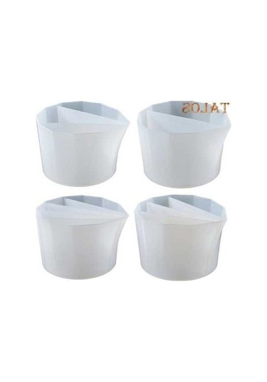 Novahub 4 Adet Silikon Bölünmüş Fincan Boya Karıştırma Bardağı - Renk Karıştırma & Ölçü Kapları Seti Diğer