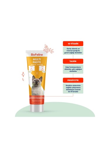 Biofeline Kediler İçin Multivitaminli Malt Macun 100g