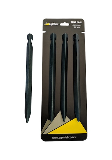 Alpinist Alüminyum 6061 Çadır Kazığı 18 CM Yeşil 4'lü Yeşil