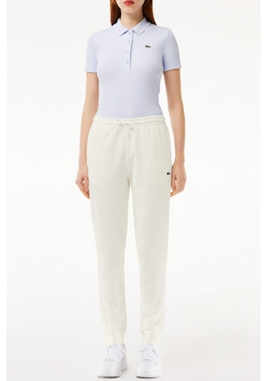 Lacoste Kadın Straight Fit Beyaz Eşofman Altı Beyaz