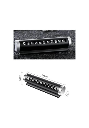 Metal Kasa Araç İçi Park Telefon Numaratörü Çevirmeli Oto Cam Fosforlu Parkmatik Kart