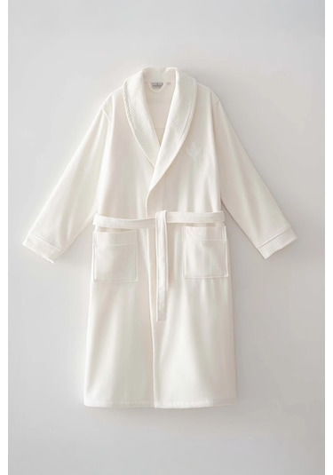 Ecocotton Paye %100 Organik Pamuk Aile Bornoz Seti Krem-krem M/l Krem - Krem